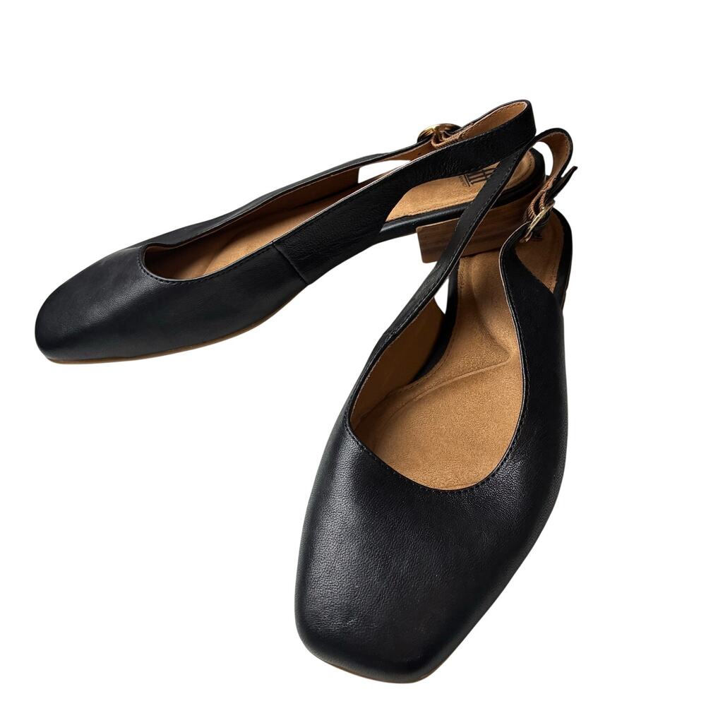 Sofft Endora Slingback Pump Women’s 8 Black Leather Upper&Lining NWOB Low Heel